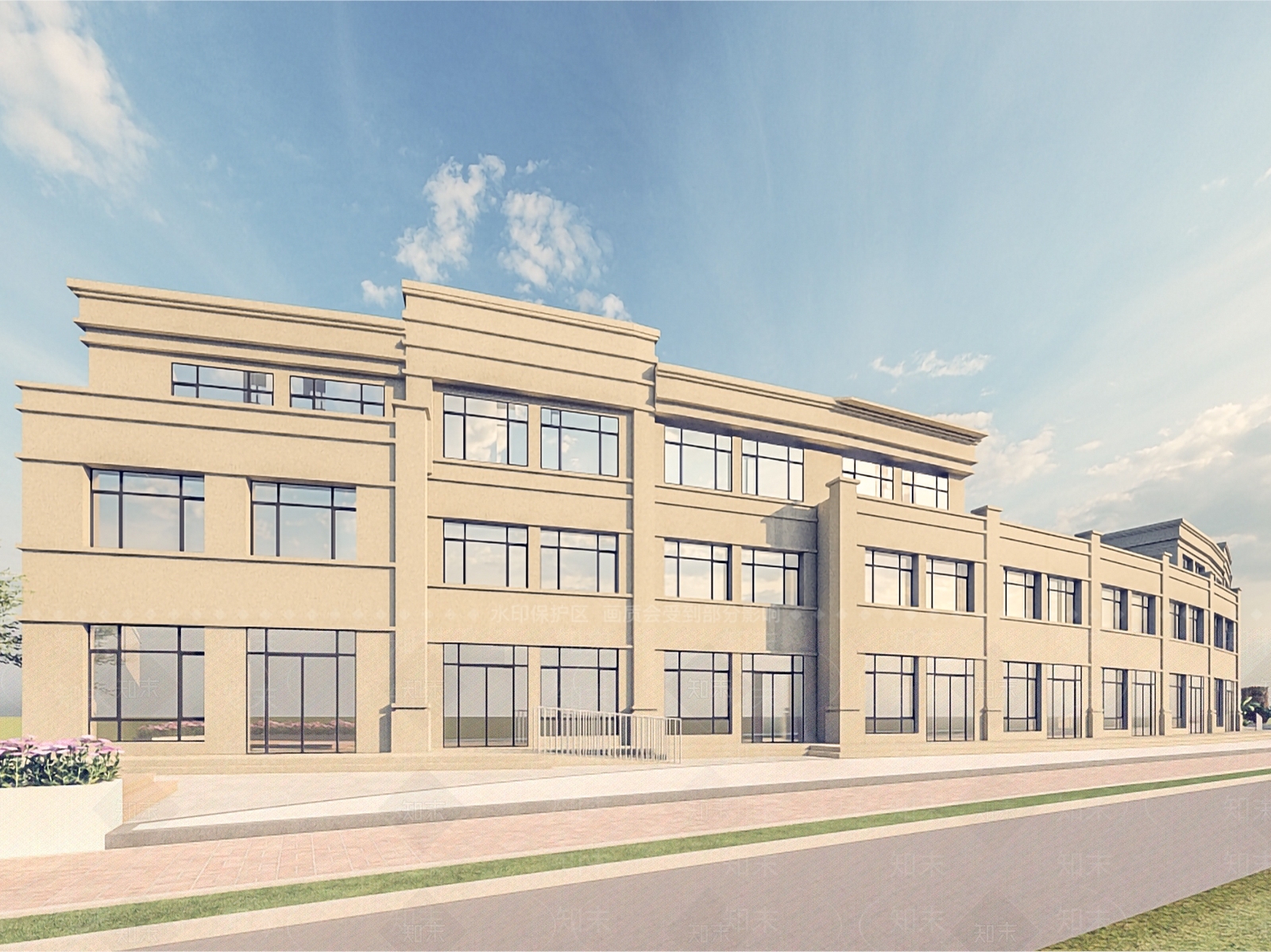 现代多层商业建筑SU模型下载【ID:1150664003】