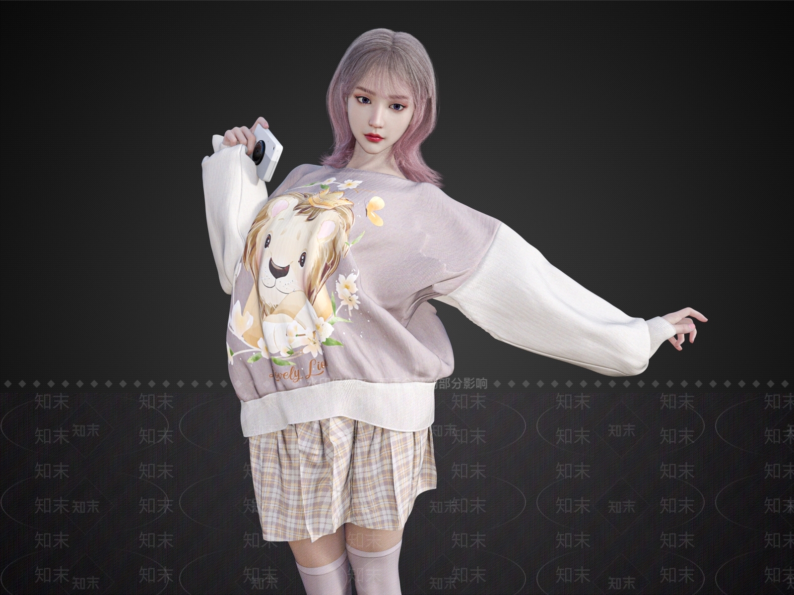休闲服少女SU模型下载【ID:1150474702】