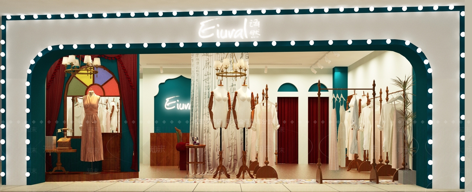 明国复古服装店门面3D模型下载【ID:1150475589】