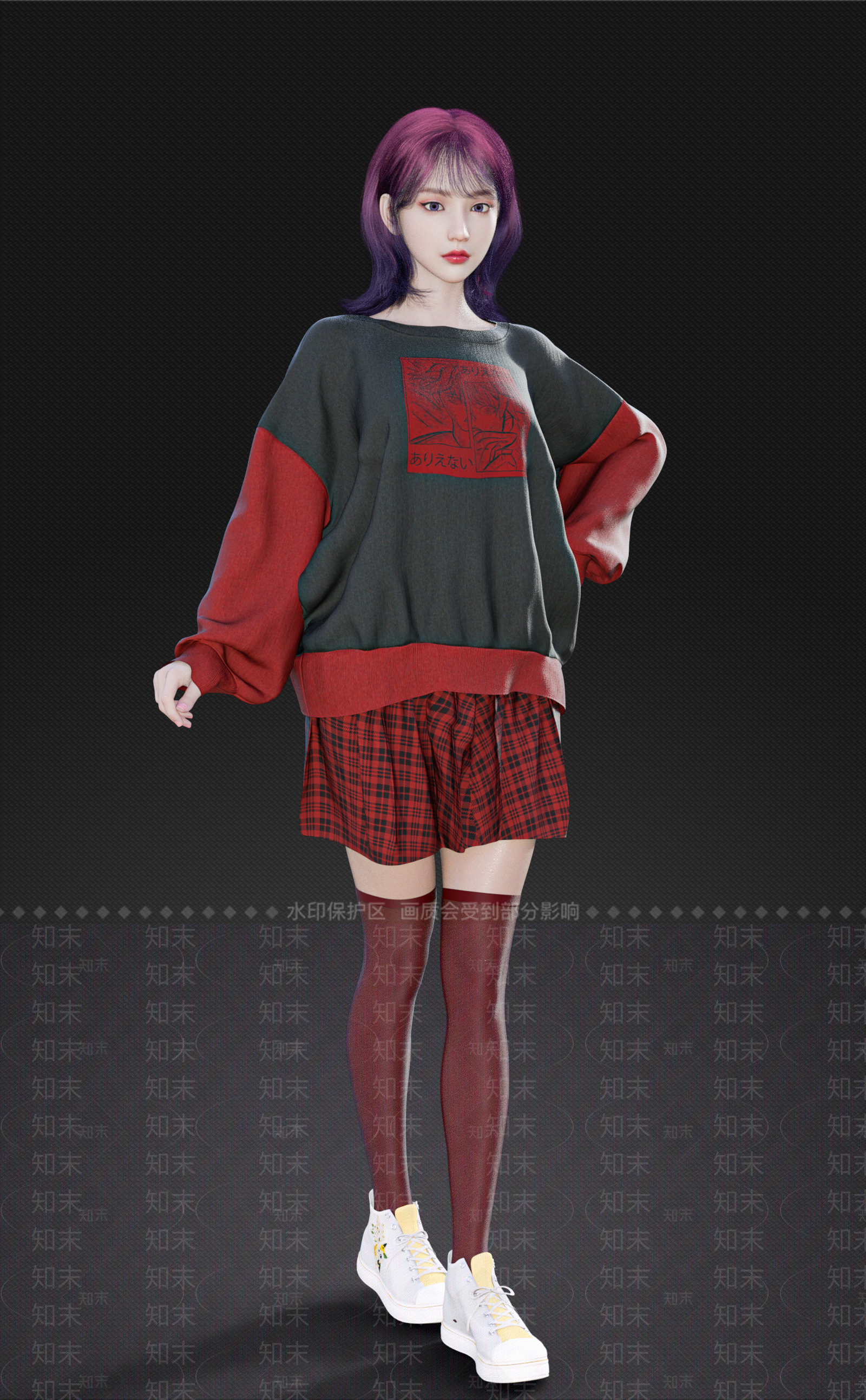 休闲服少女SU模型下载【ID:1150475409】
