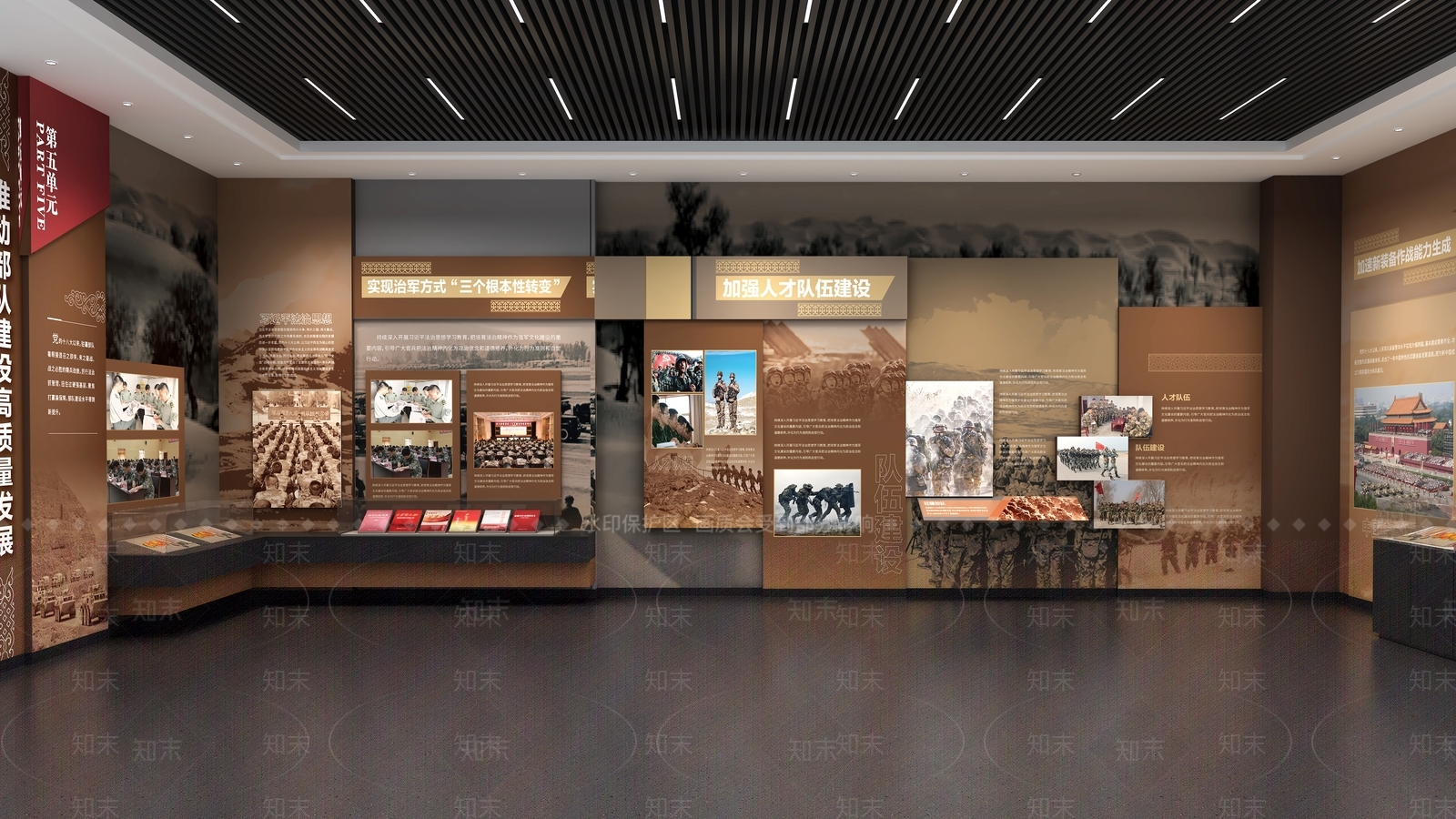 现代党建展厅SU模型下载【ID:1150476677】