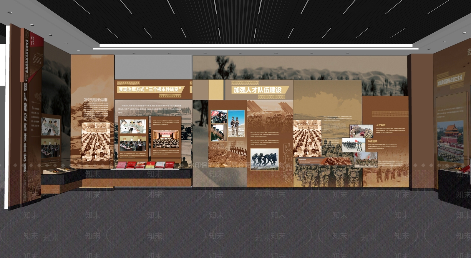 现代党建展厅SU模型下载【ID:1150476677】