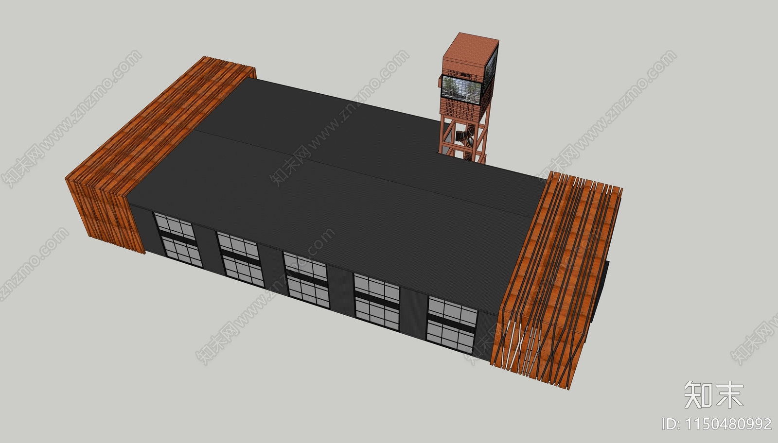 现代厂房SU模型下载【ID:1150480992】