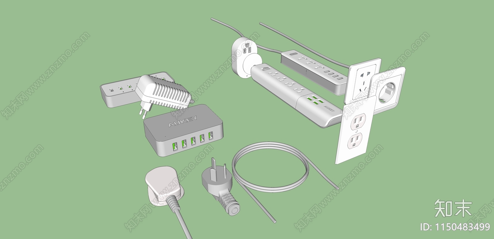 现代插座SU模型下载【ID:1150483499】