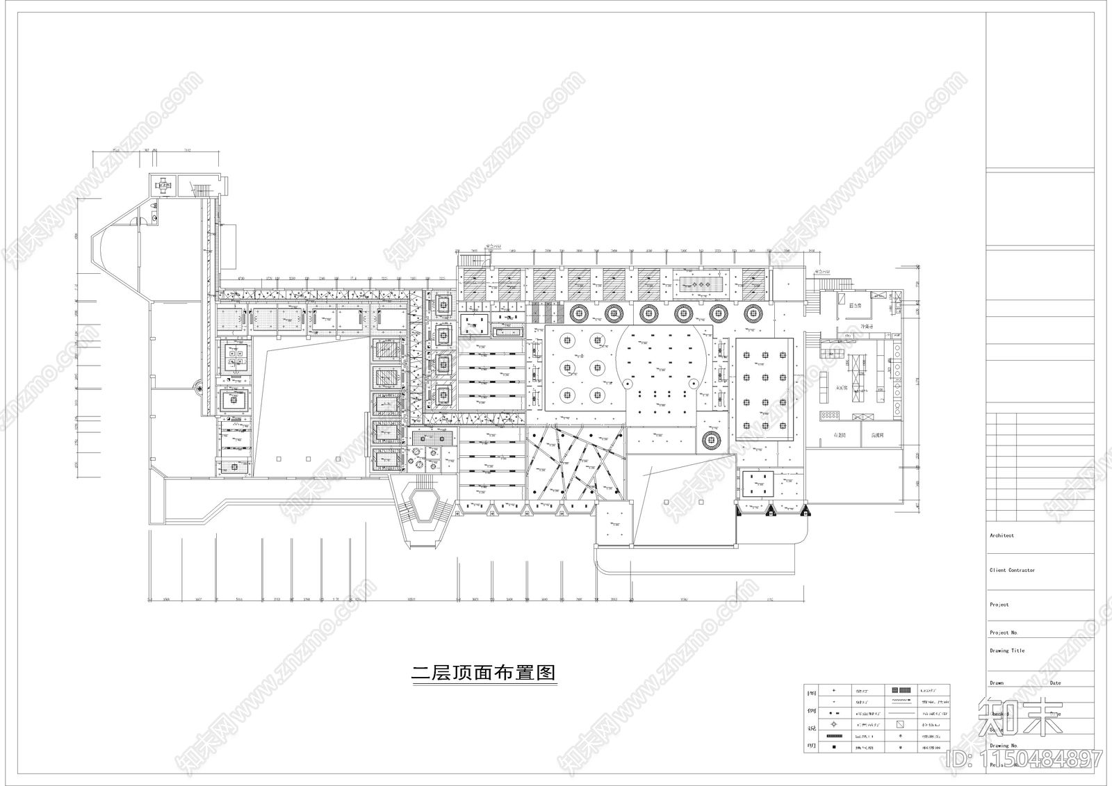 5400㎡汤泉洗浴水疗休闲会所室内cad施工图下载【ID:1150484897】