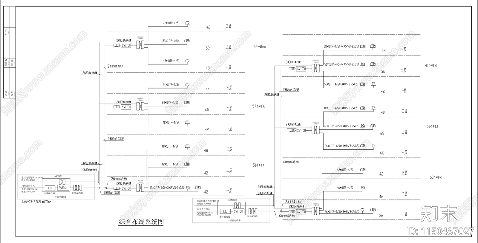 医院医技楼电气cad施工图下载【ID:1150487027】