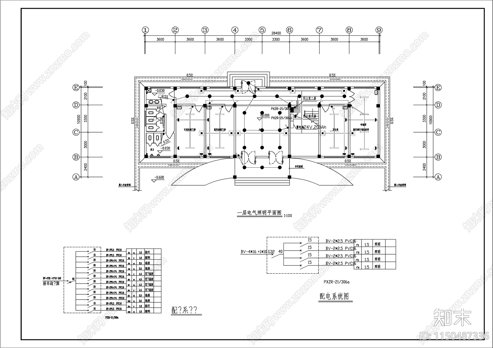 疾病控制中心建筑电气cad施工图下载【ID:1150487336】