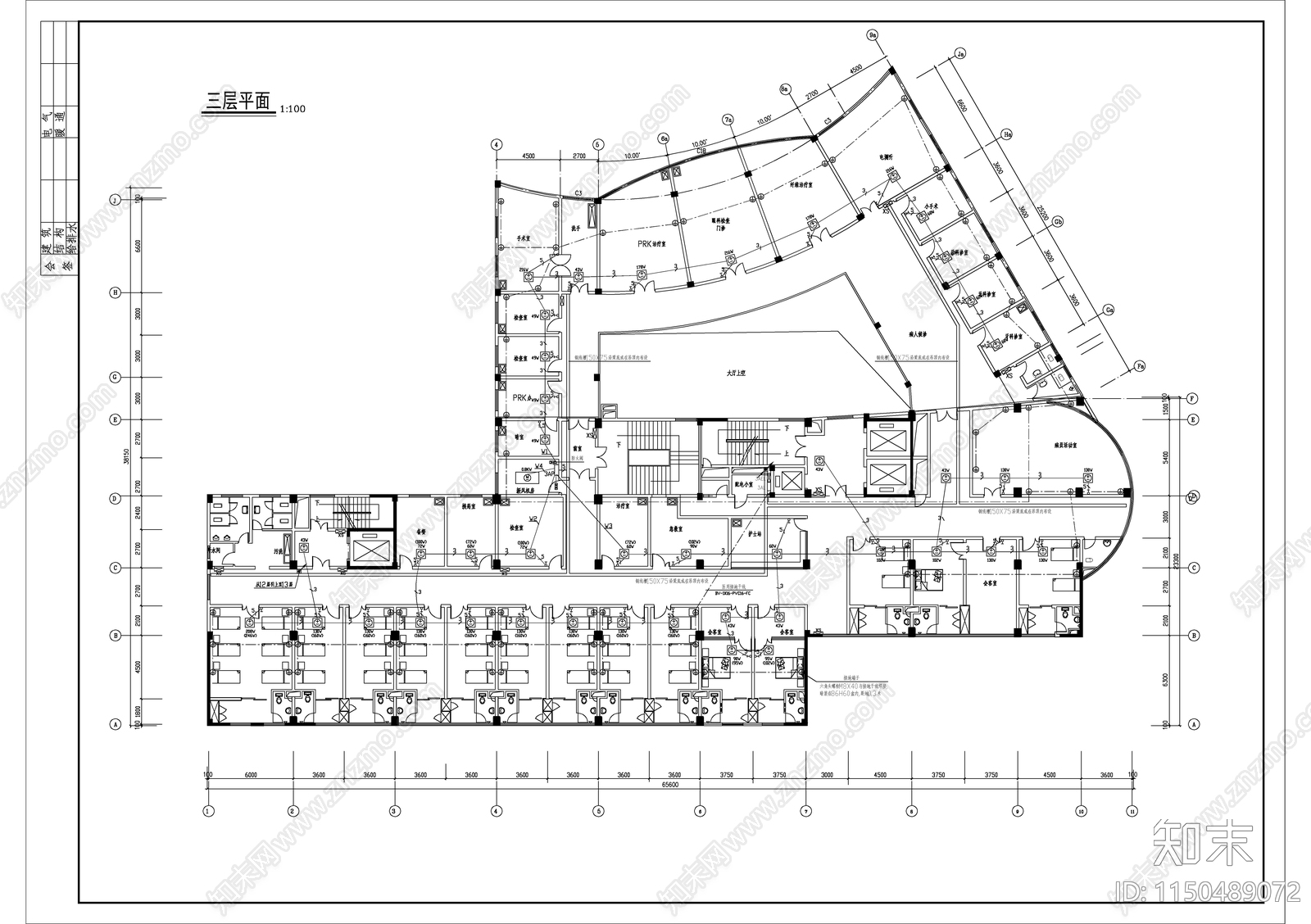 医院门诊综合楼室内cad施工图下载【ID:1150489072】