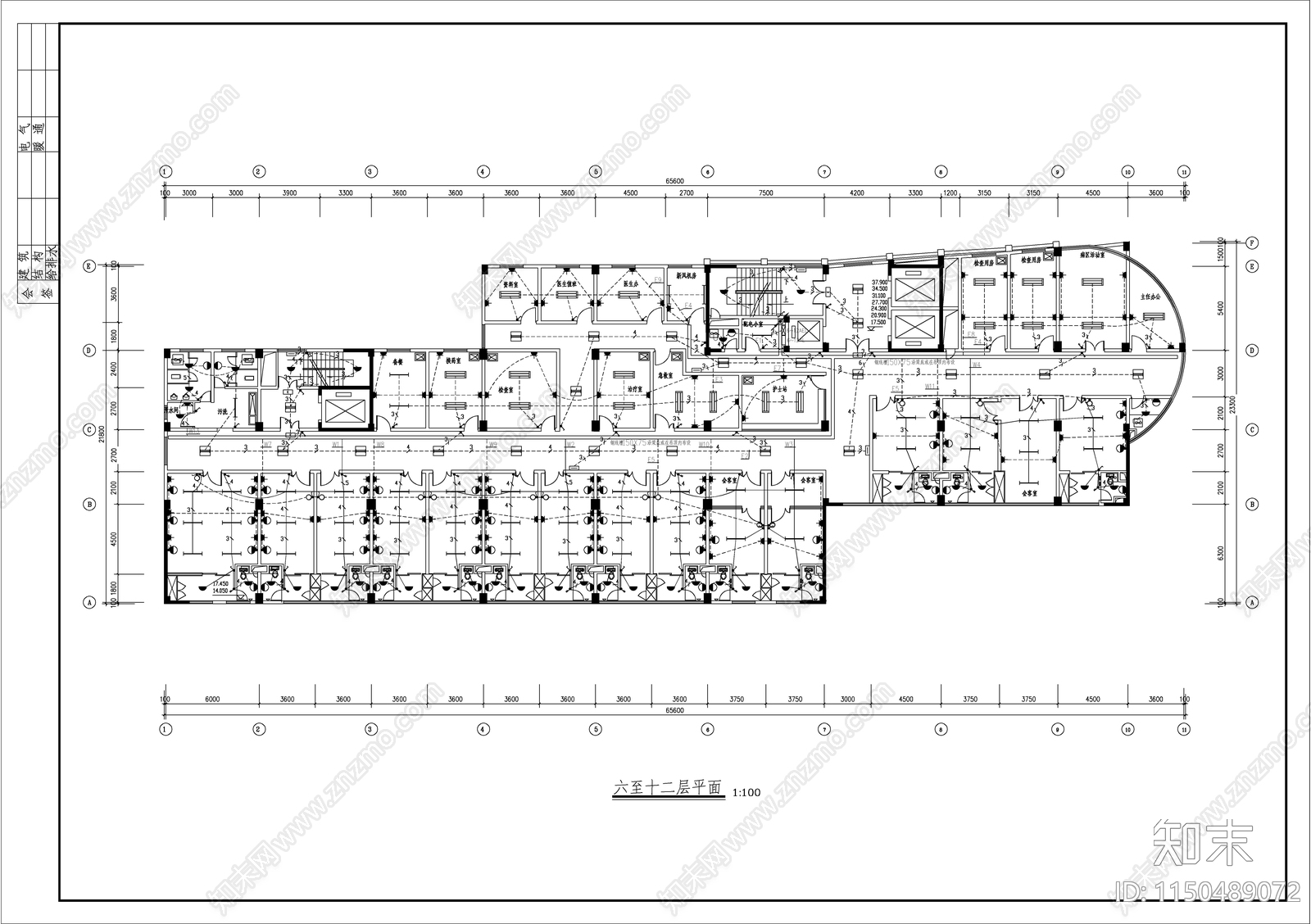 医院门诊综合楼室内cad施工图下载【ID:1150489072】