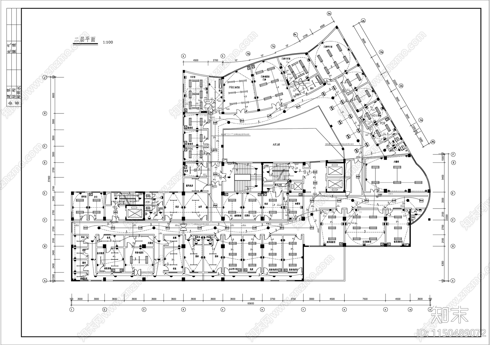 医院门诊综合楼室内cad施工图下载【ID:1150489072】