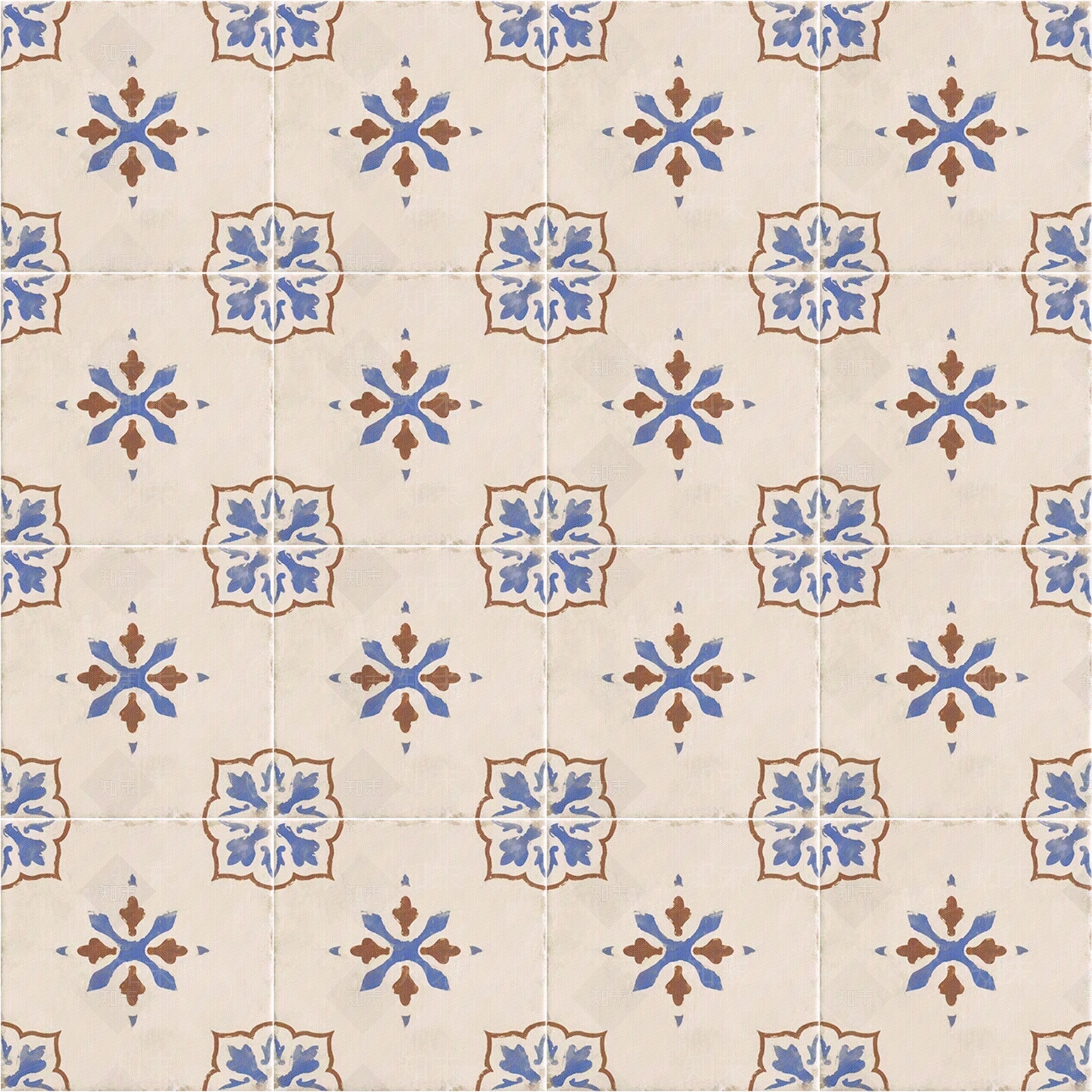 中式复古拼花瓷砖贴图下载【ID:1150489177】