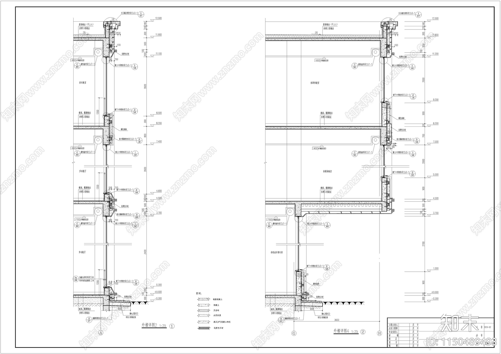 青少年学习中心建筑cad施工图下载【ID:1150489493】