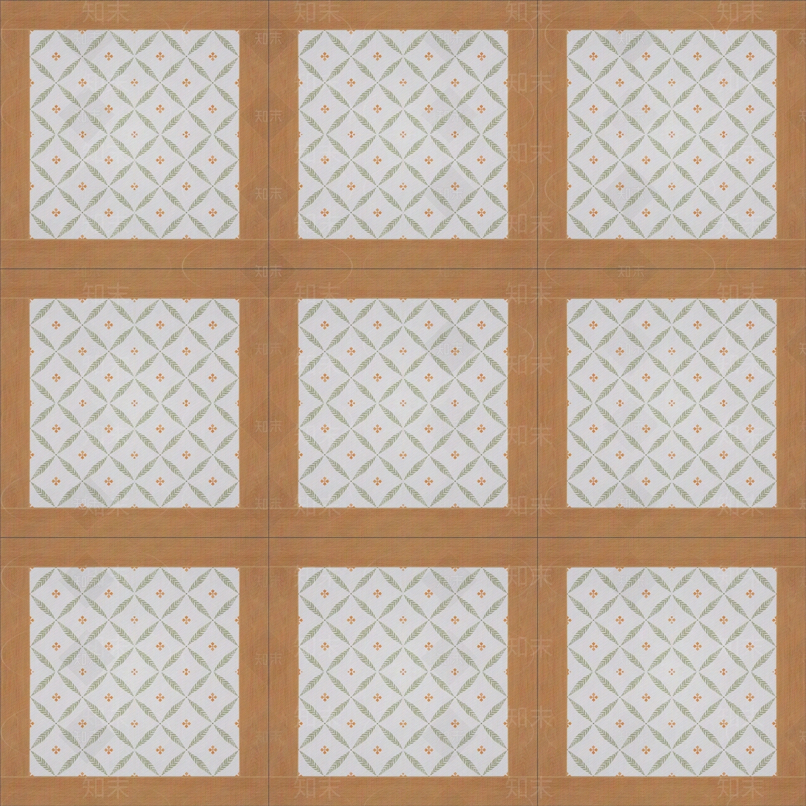 防木纹法式复古拼花瓷砖贴图下载【ID:1150490728】