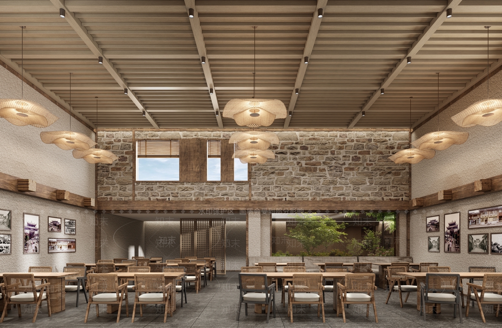 侘寂民宿餐厅3D模型下载【ID:1150490878】