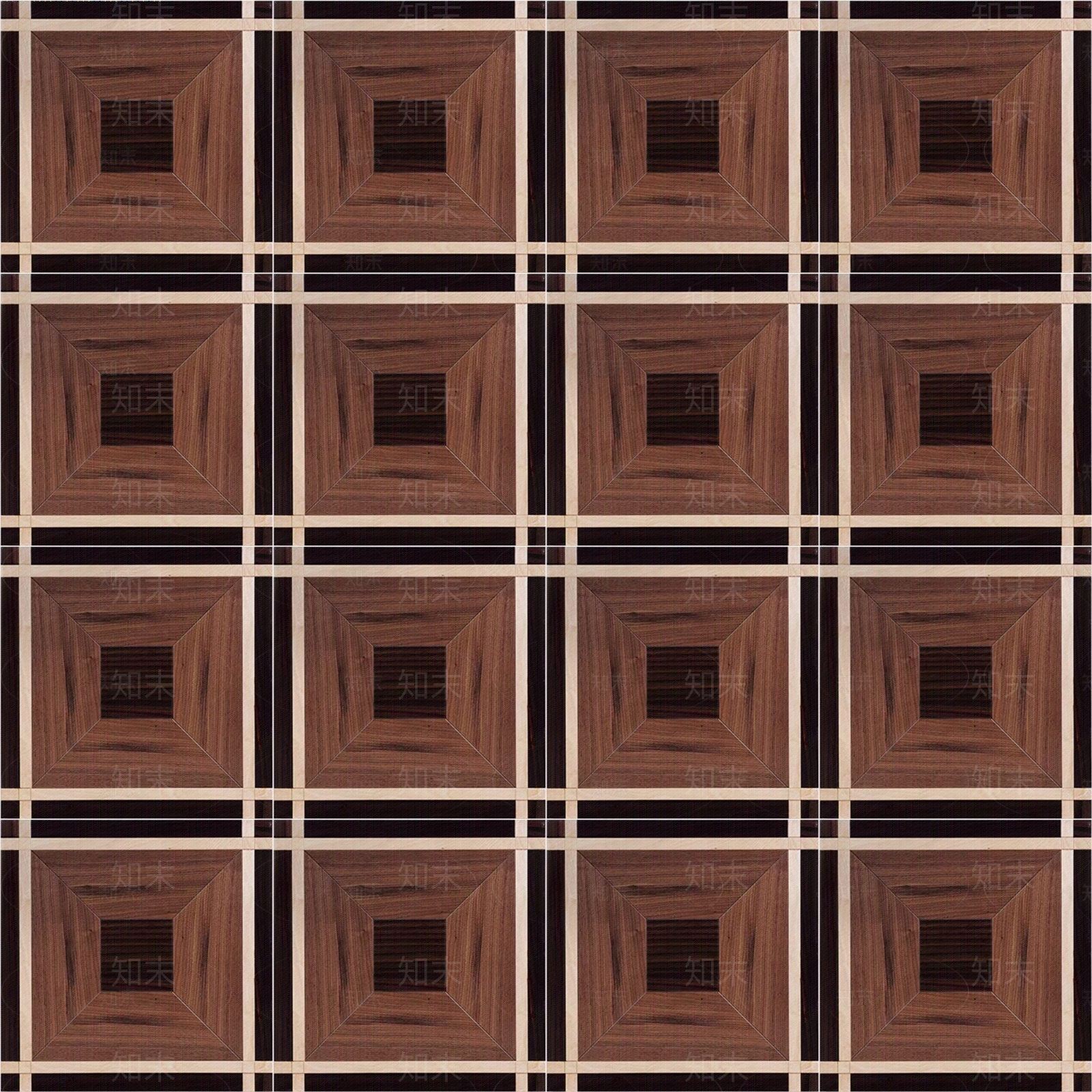 褐色防古木纹拼花瓷砖贴图下载【ID:1150492546】