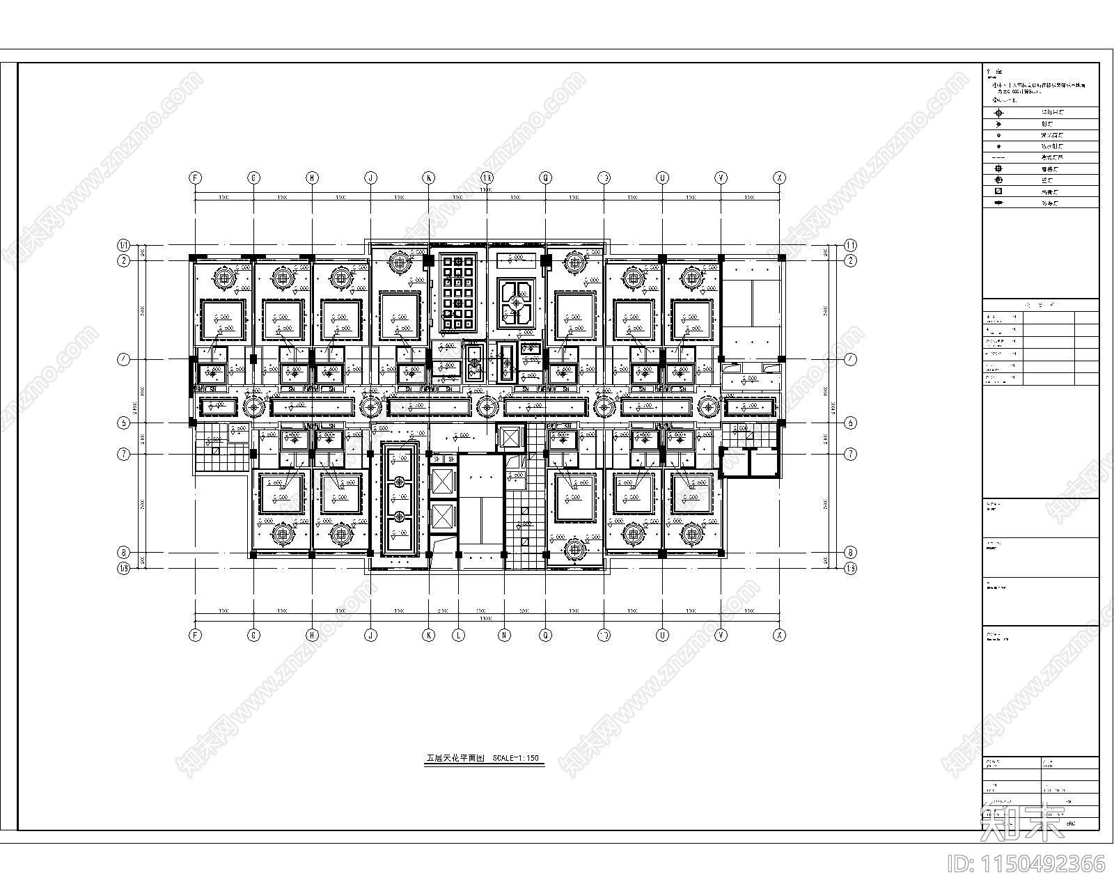 高档酒店商务客房室内cad施工图下载【ID:1150492366】