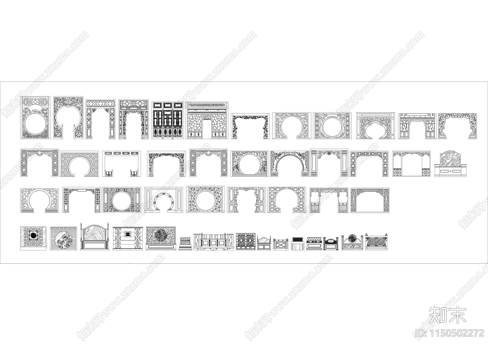 2023室内外门窗平面图块施工图下载【ID:1150502272】