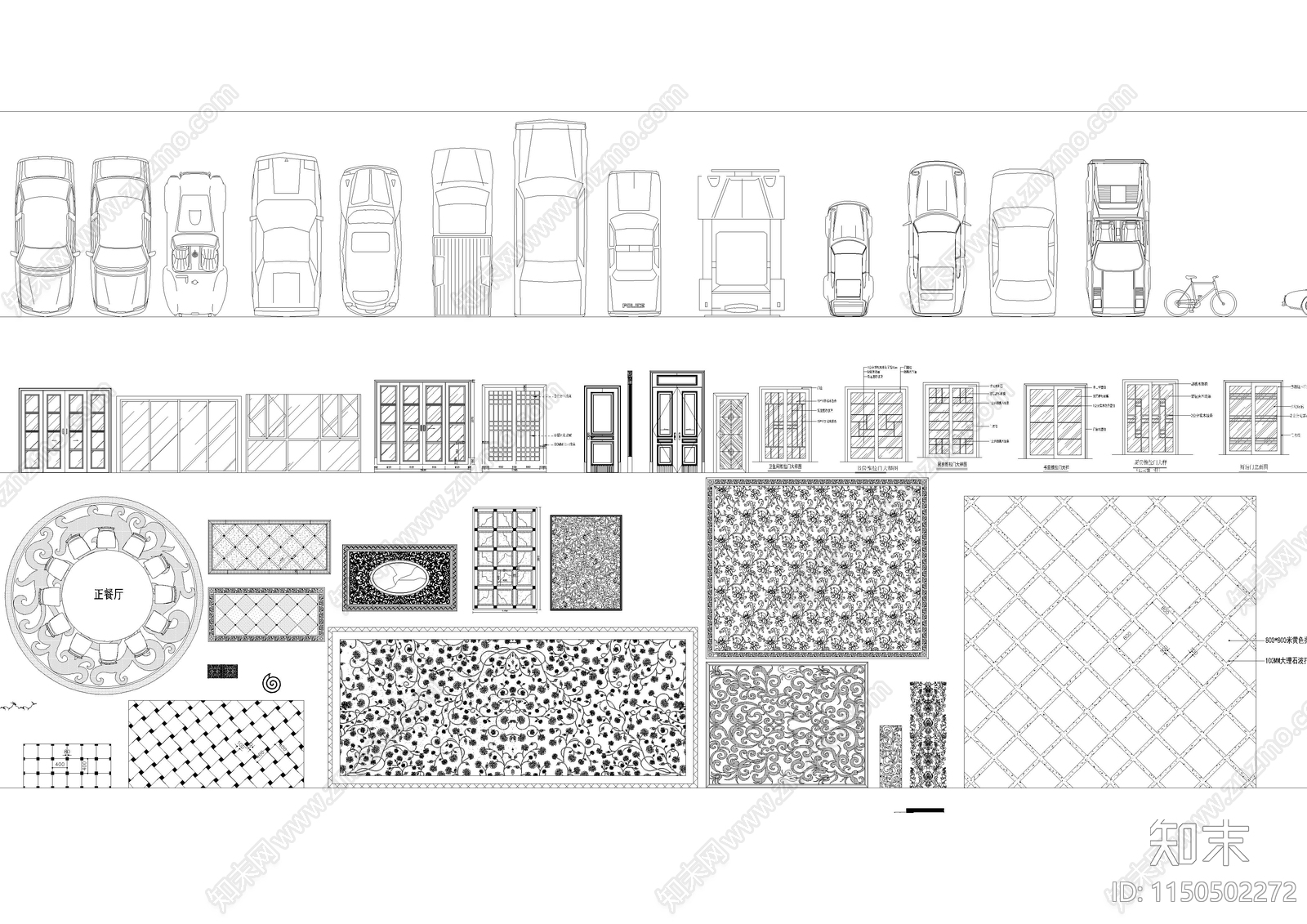 2023室内外门窗平面图块施工图下载【ID:1150502272】