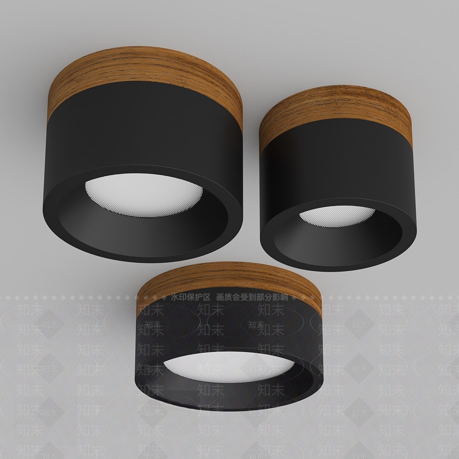 现代筒灯3D模型下载【ID:1150505045】