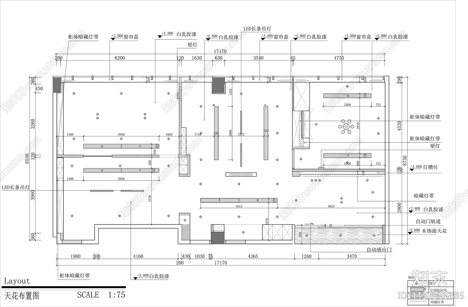 现代办公室室内cad施工图下载【ID:1150505485】