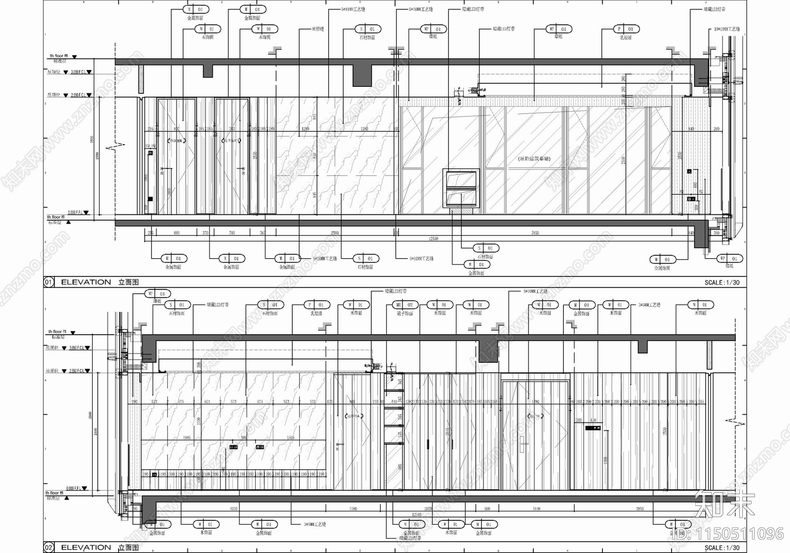 160㎡家装私宅大平层室内cad施工图下载【ID:1150511096】