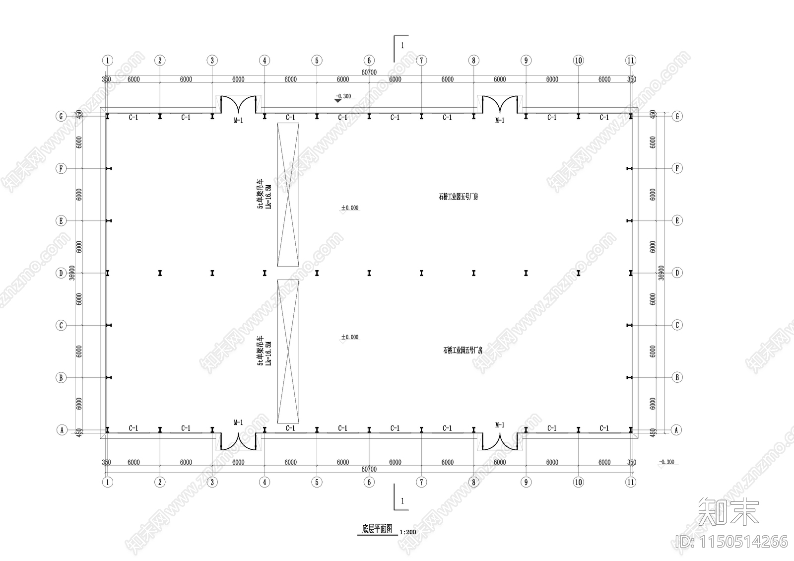 钢结构厂房建筑cad施工图下载【ID:1150514266】