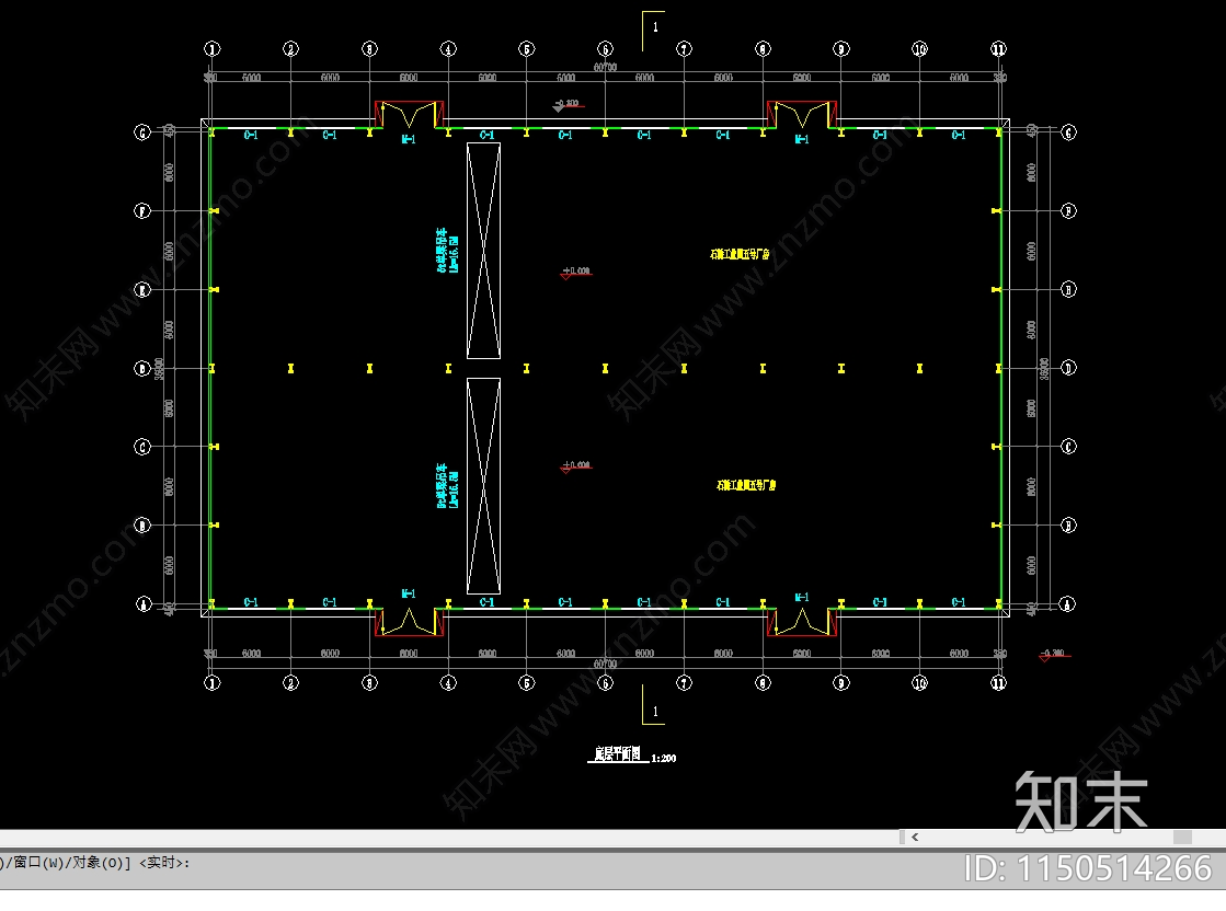 钢结构厂房建筑cad施工图下载【ID:1150514266】