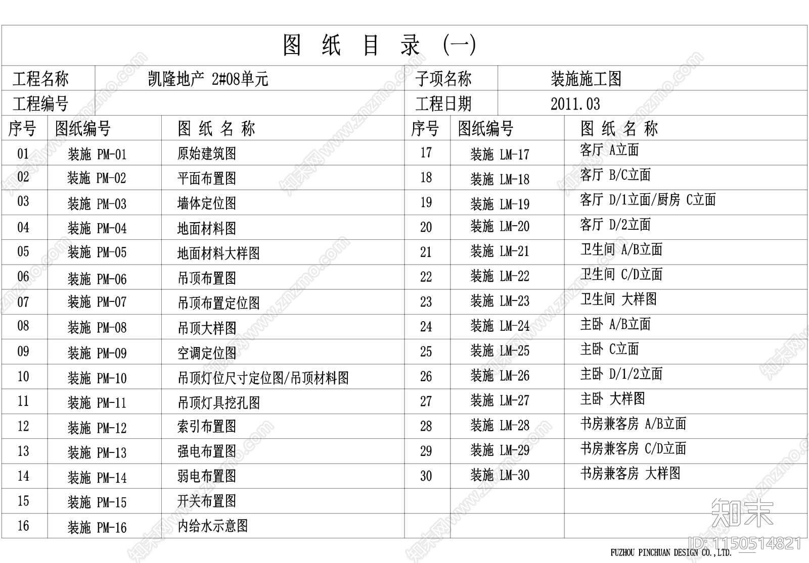 现代简约凯龙地产平层样板房室内家装cad施工图下载【ID:1150514821】