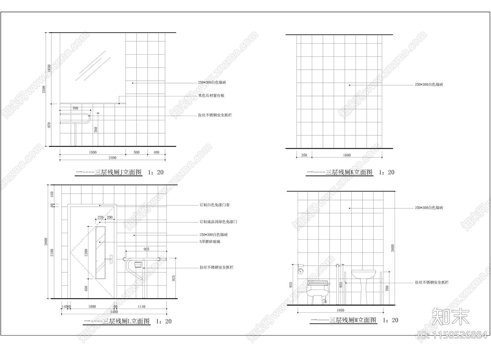 石家庄中医院门诊楼室内施工图cad施工图下载【ID:1150526884】