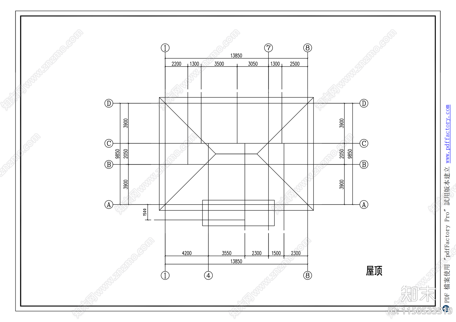 新中式别墅建筑cad施工图下载【ID:1150533519】