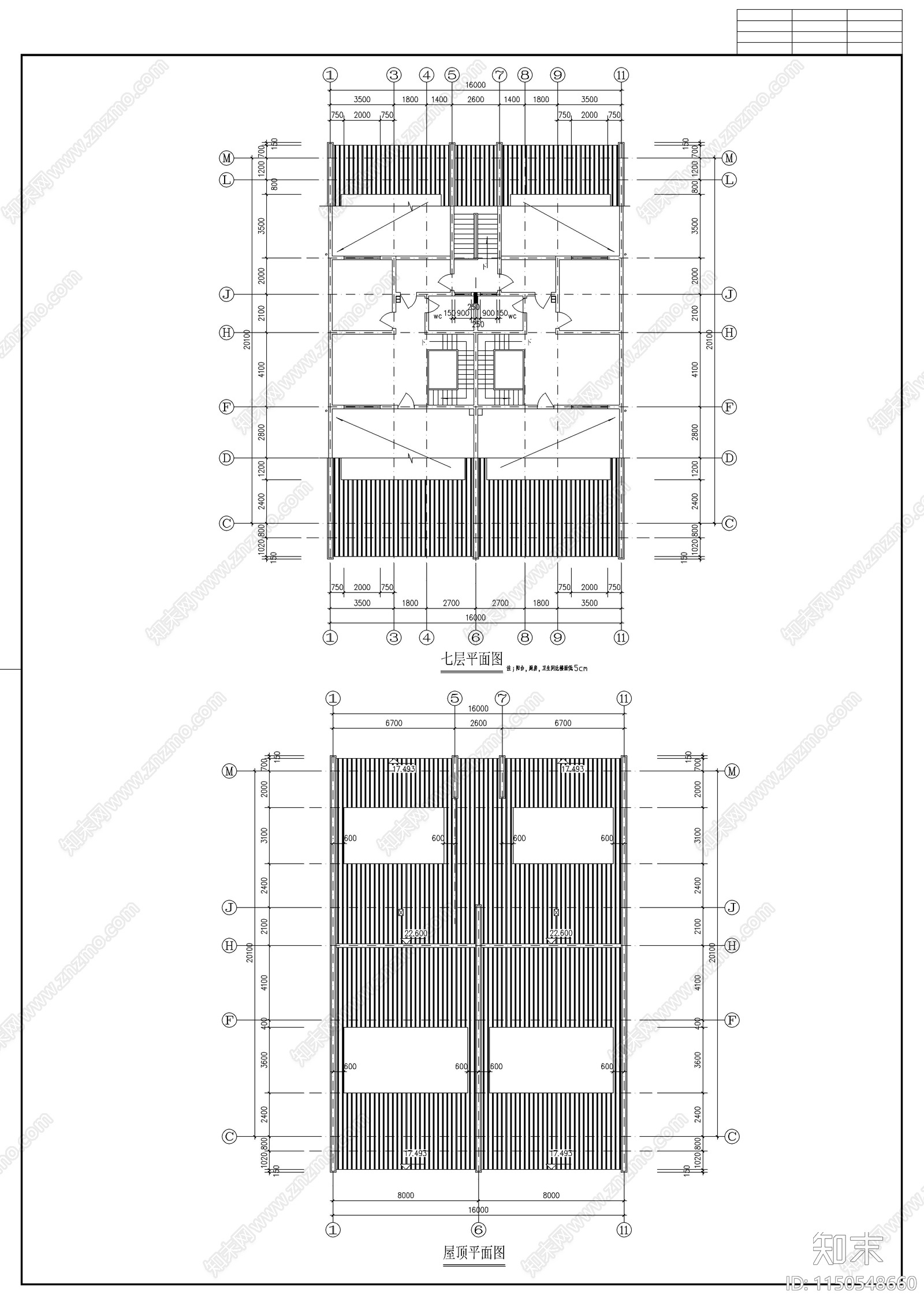 徽派住宅区建筑cad施工图下载【ID:1150548660】