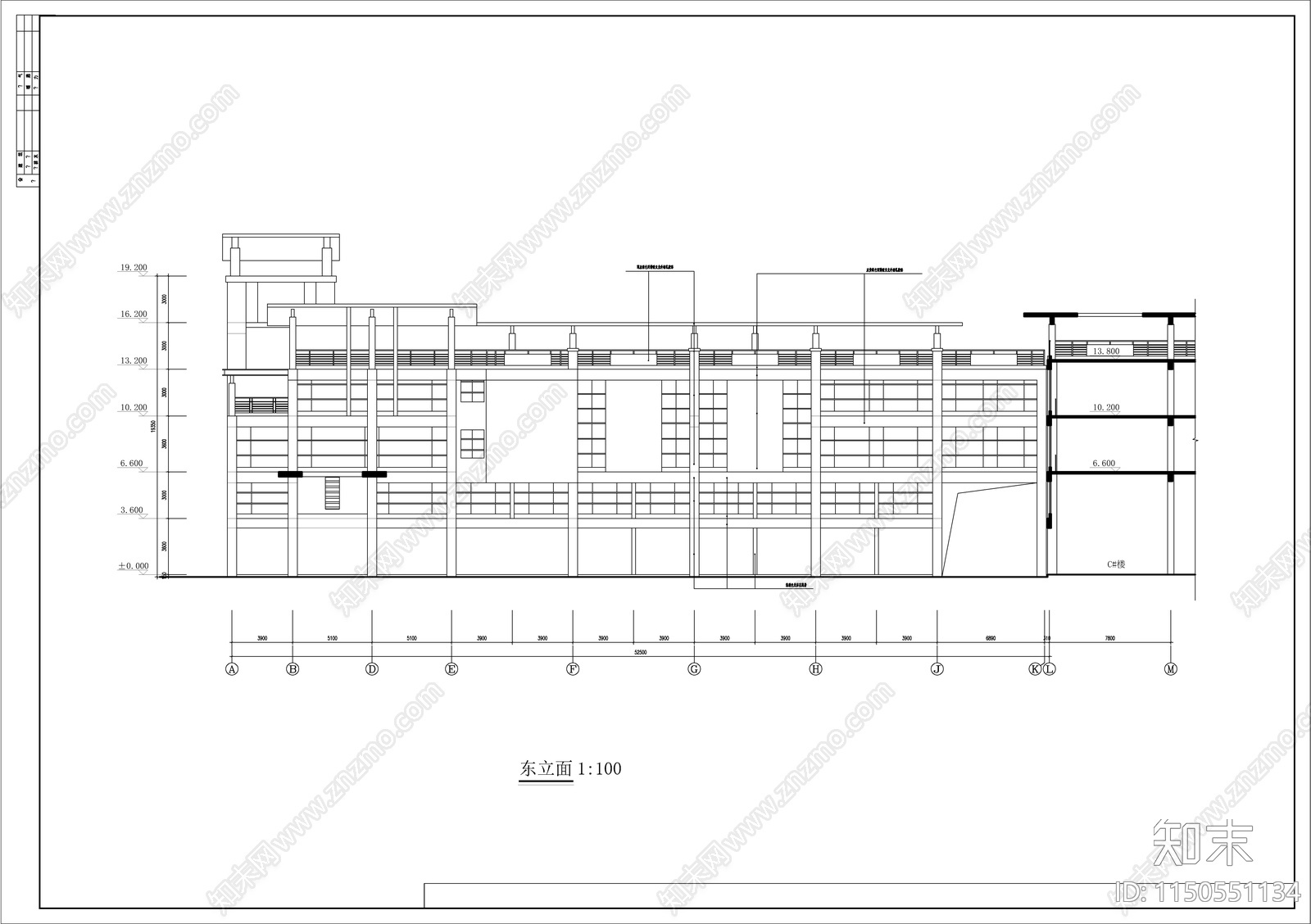 花鸟市场商业建筑cad施工图下载【ID:1150551134】