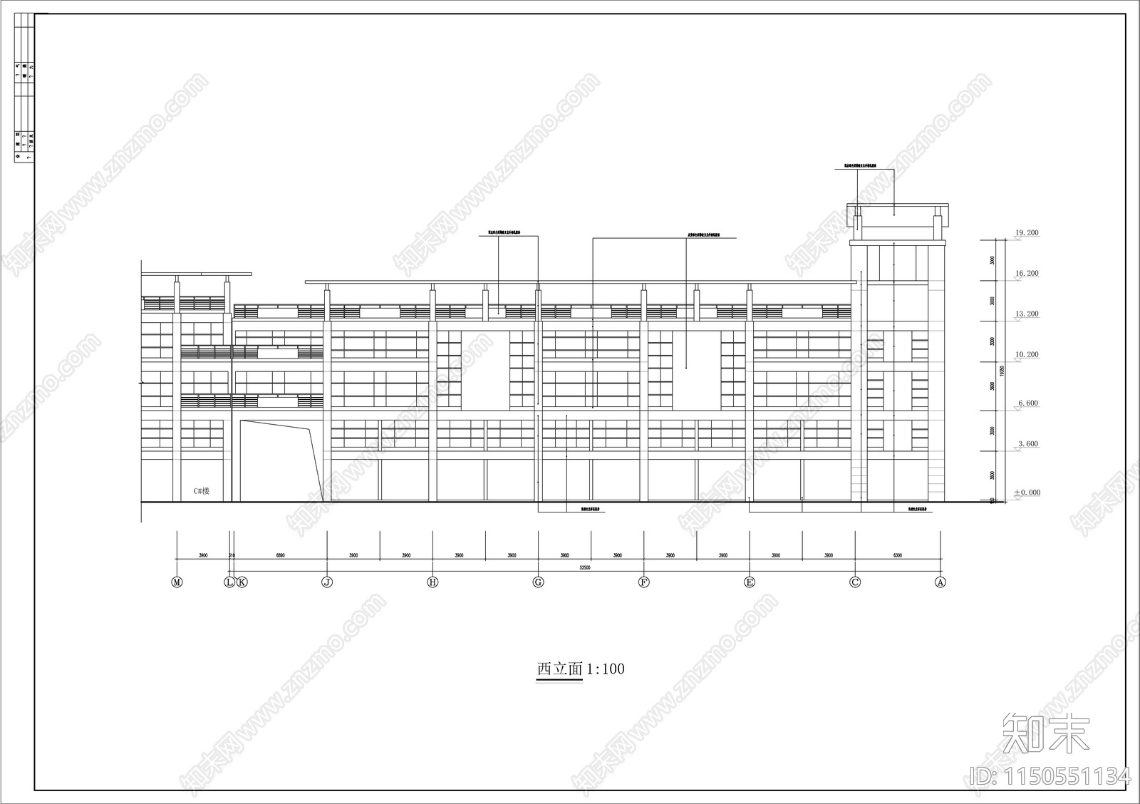 花鸟市场商业建筑cad施工图下载【ID:1150551134】