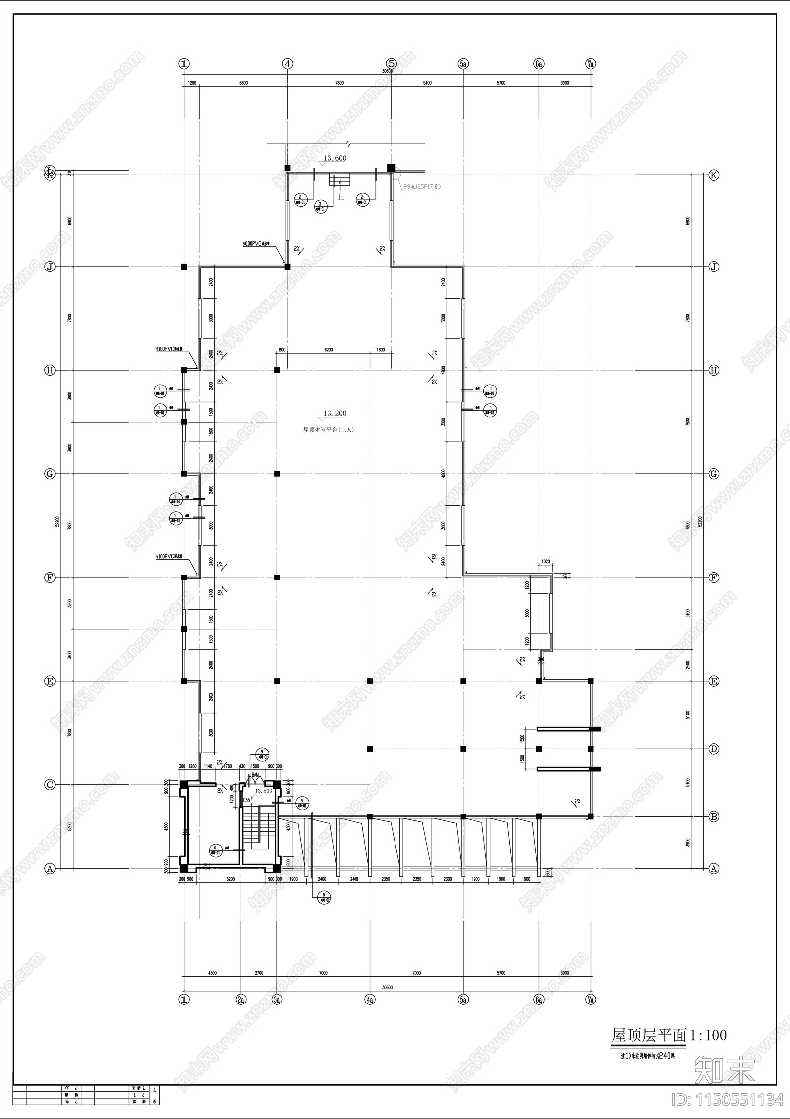 花鸟市场商业建筑cad施工图下载【ID:1150551134】