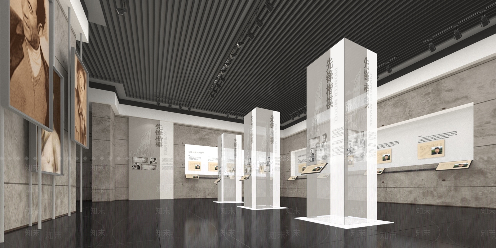 现代党建展厅SU模型下载【ID:1150552868】