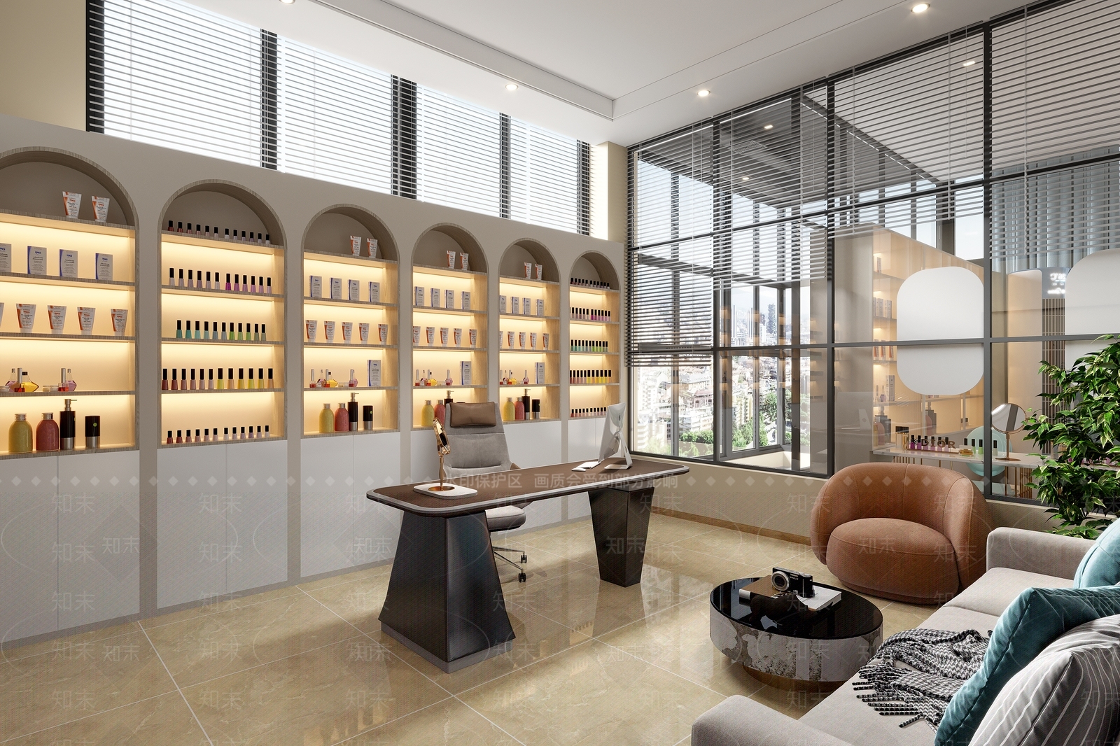 现代美甲店3D模型下载【ID:1150555311】