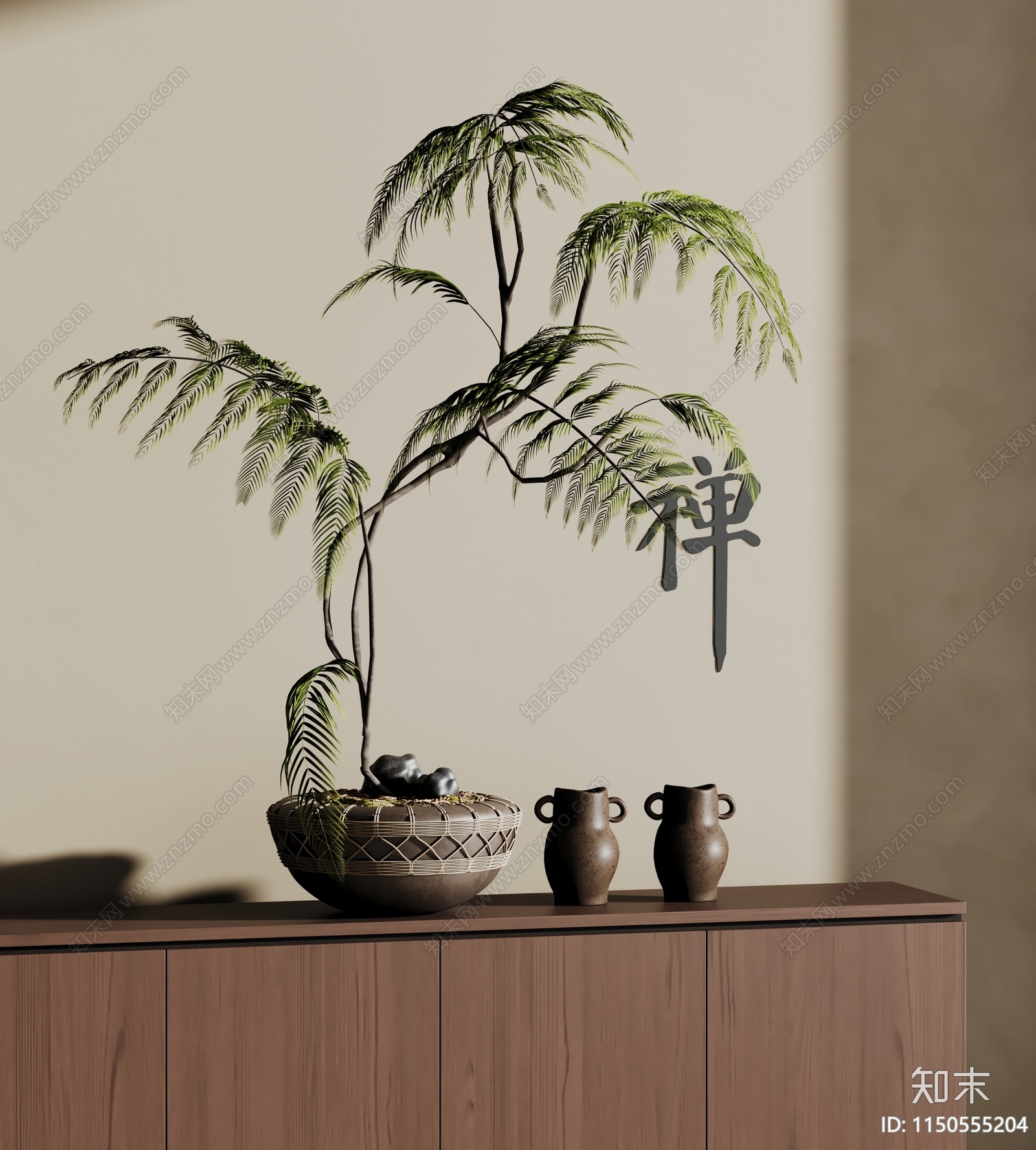 花瓶花艺3D模型下载【ID:1150555204】