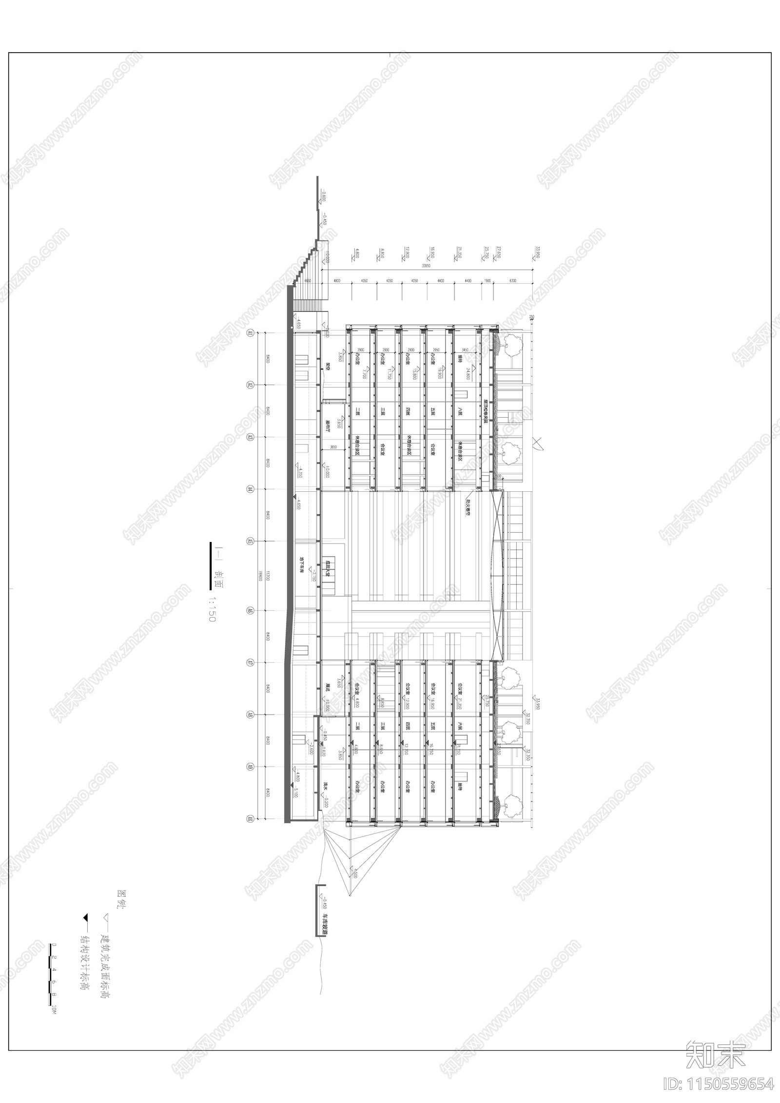 上海烟草科技大楼建筑cad施工图下载【ID:1150559654】