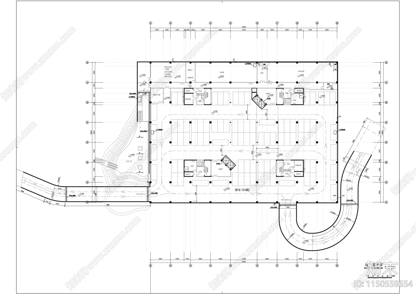 上海烟草科技大楼建筑cad施工图下载【ID:1150559654】