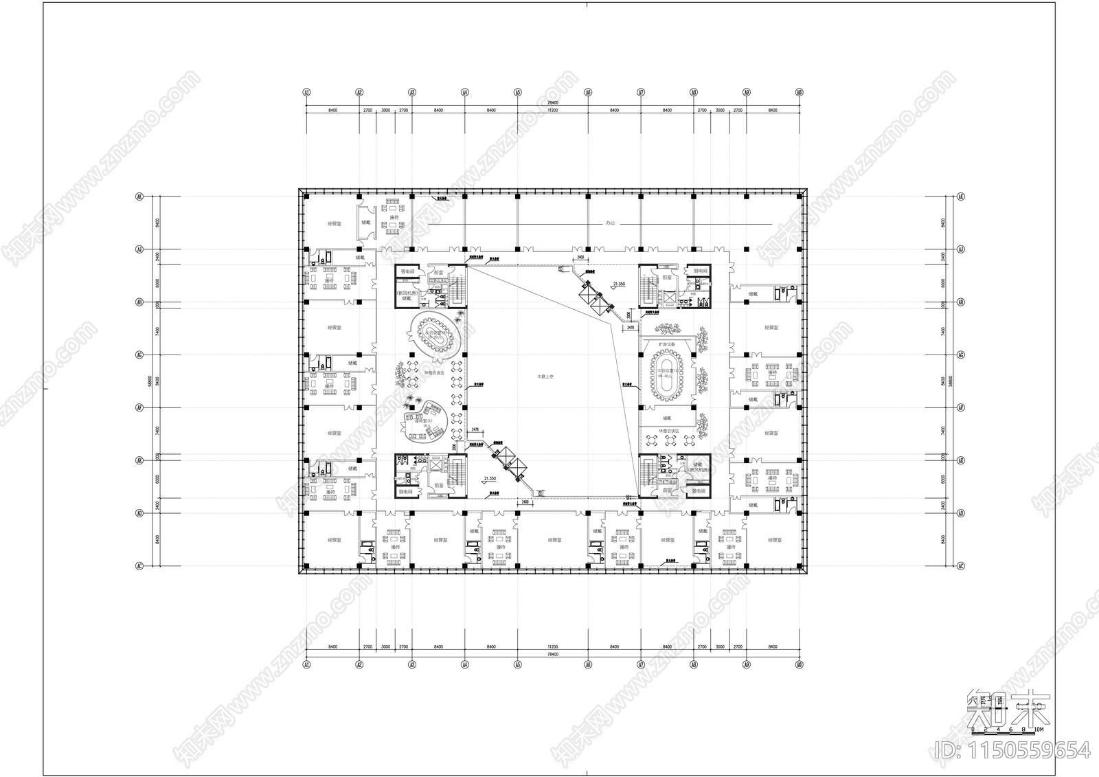 上海烟草科技大楼建筑cad施工图下载【ID:1150559654】