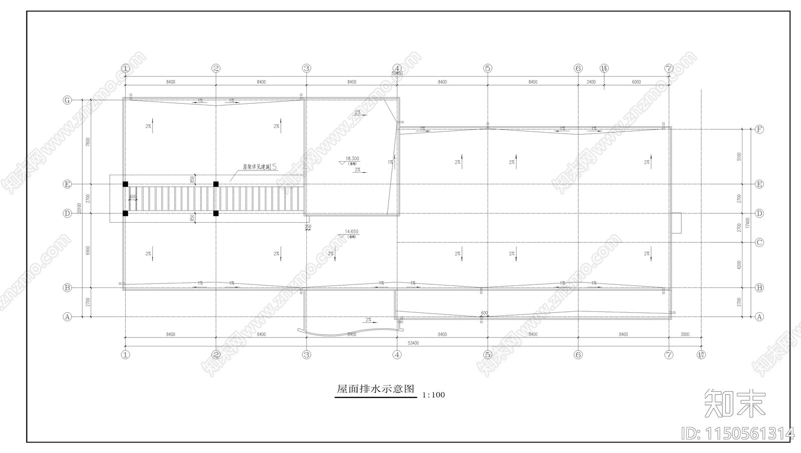 小学教学楼建筑cad施工图下载【ID:1150561314】