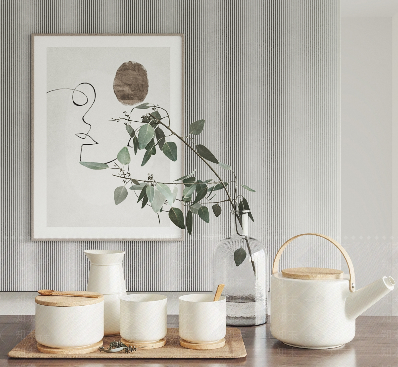 茶具组合SU模型下载【ID:1150562364】