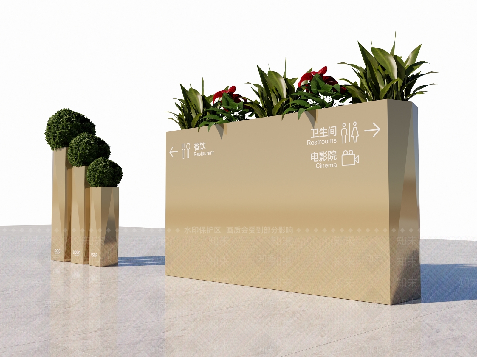 花缸SU模型下载【ID:1150569091】