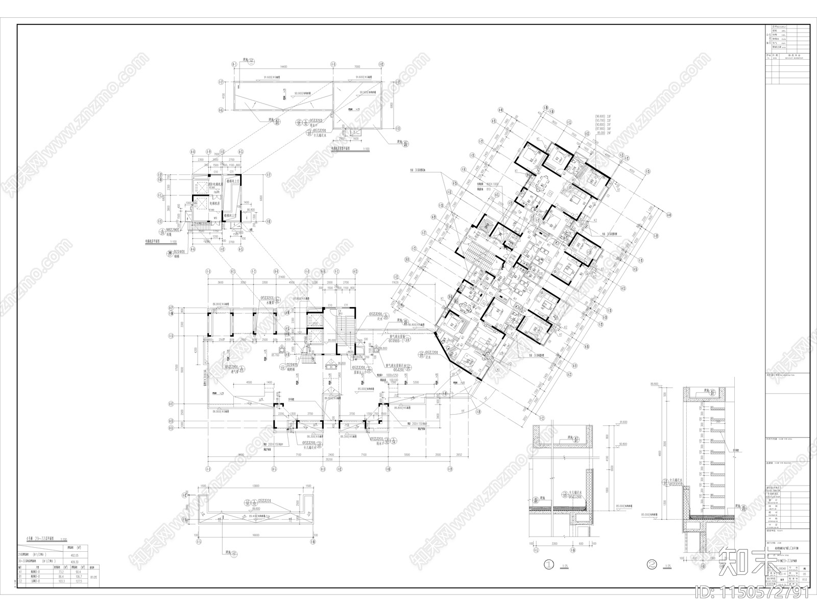 武汉商住楼小区建筑cad施工图下载【ID:1150572791】