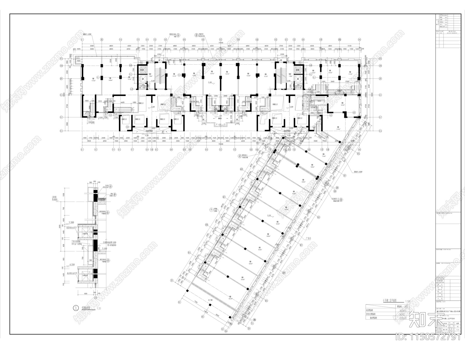 武汉商住楼小区建筑cad施工图下载【ID:1150572791】