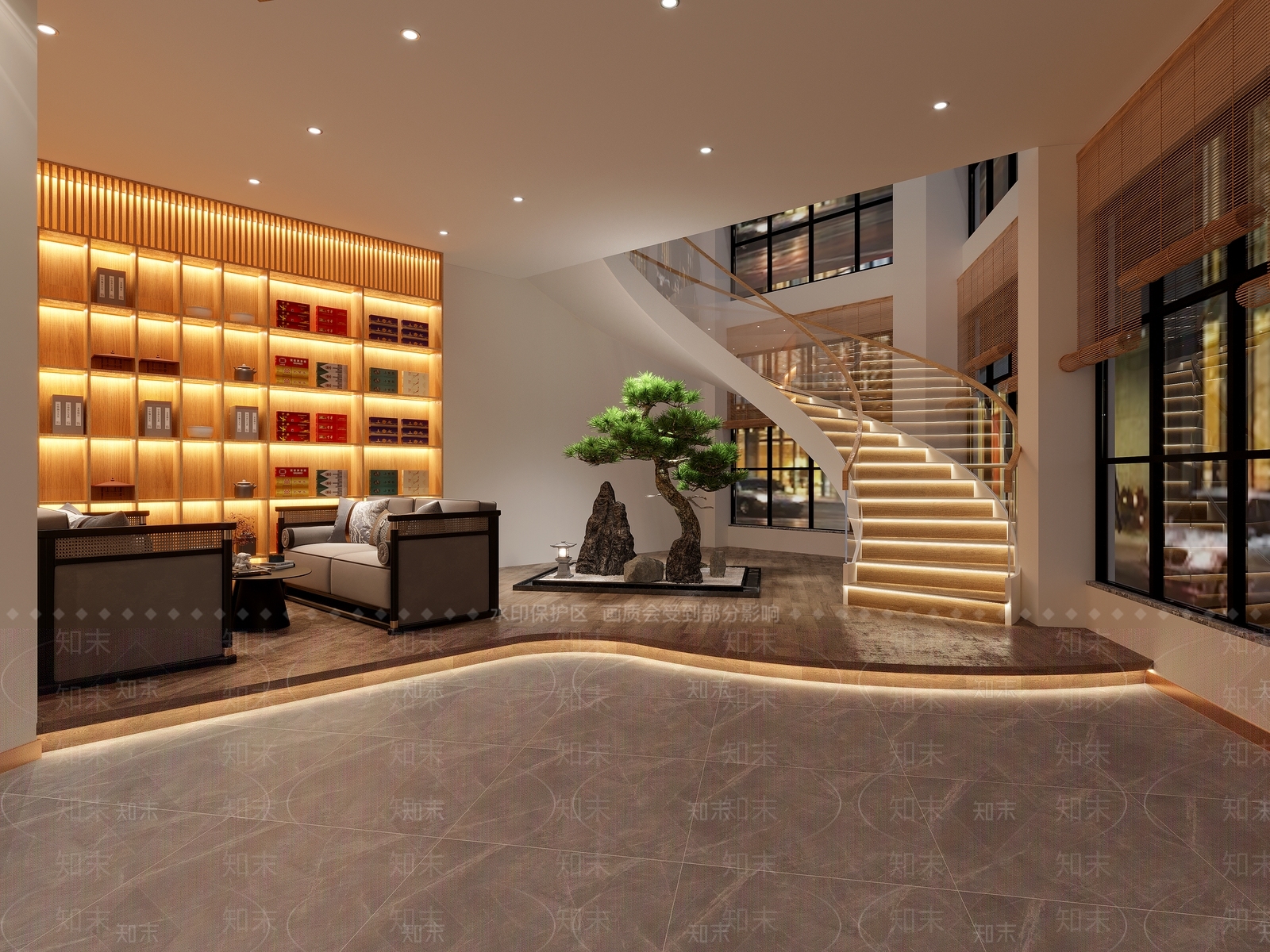 新中式烟酒店3D模型下载【ID:1150573422】