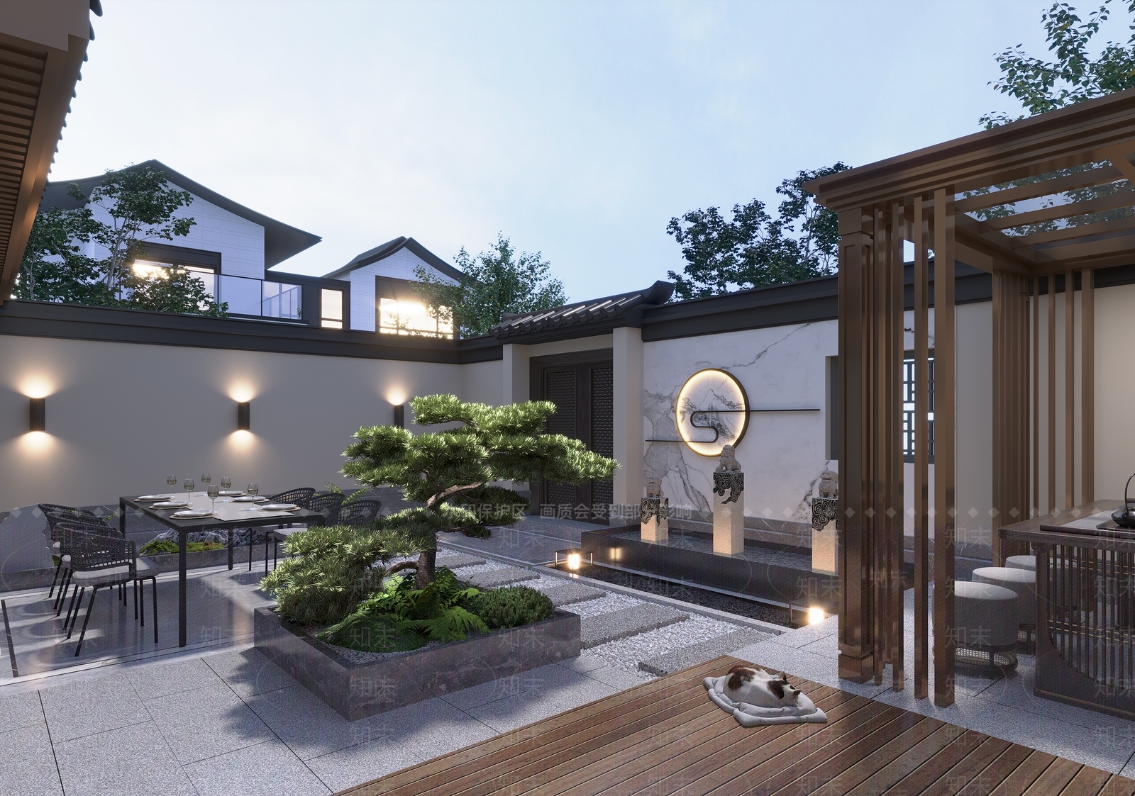 新中式居家庭院3D模型下载【ID:1150574251】