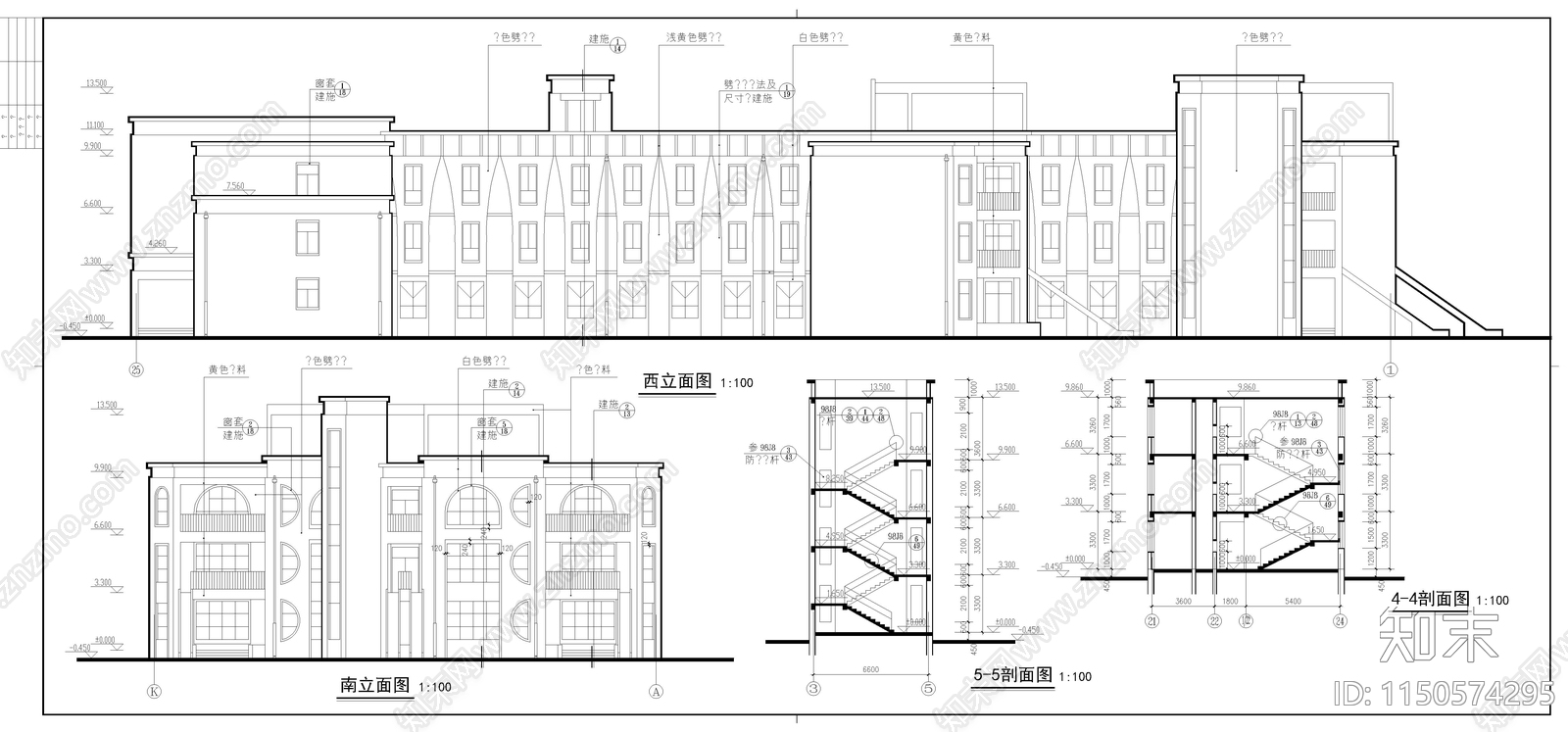 幼儿园建筑cad施工图下载【ID:1150574295】