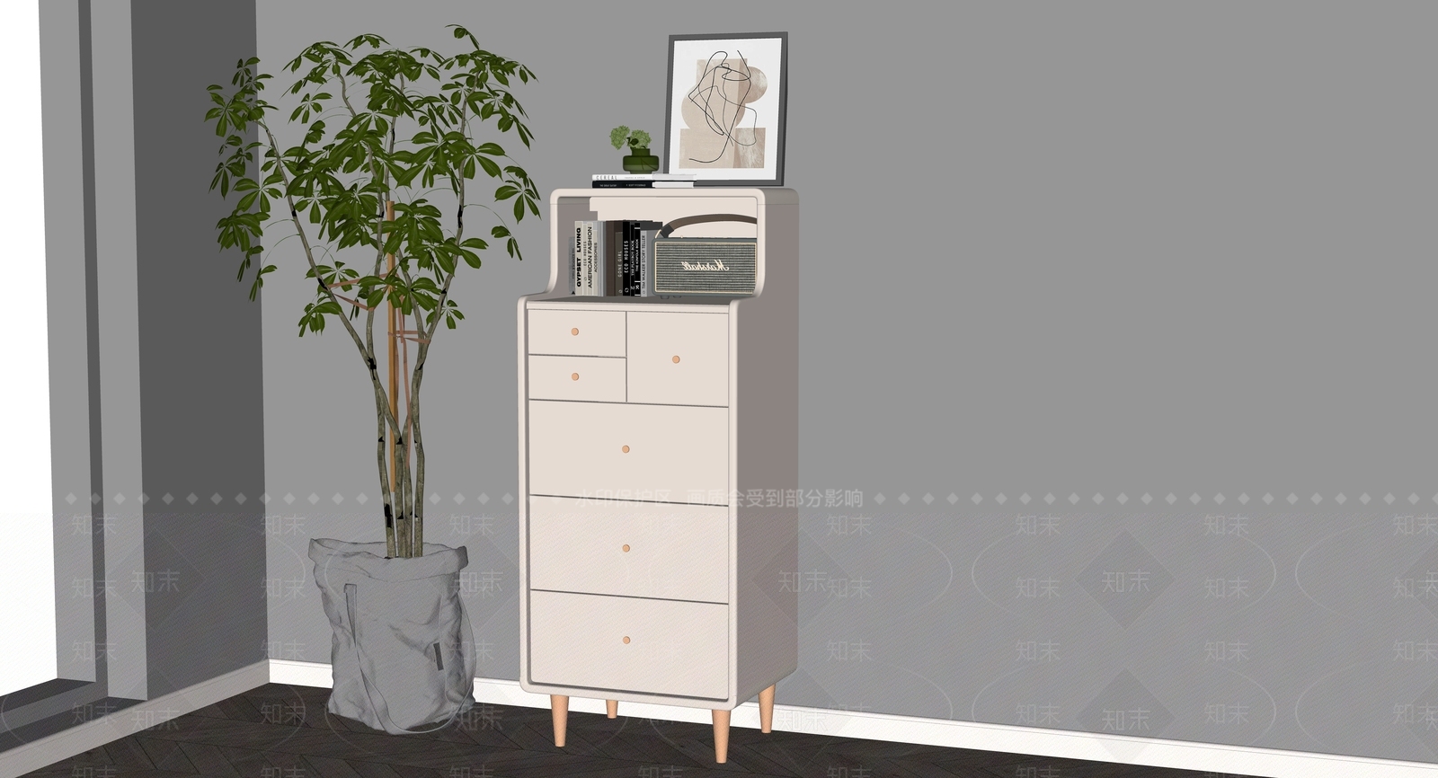 现代储物柜SU模型下载【ID:1150574509】