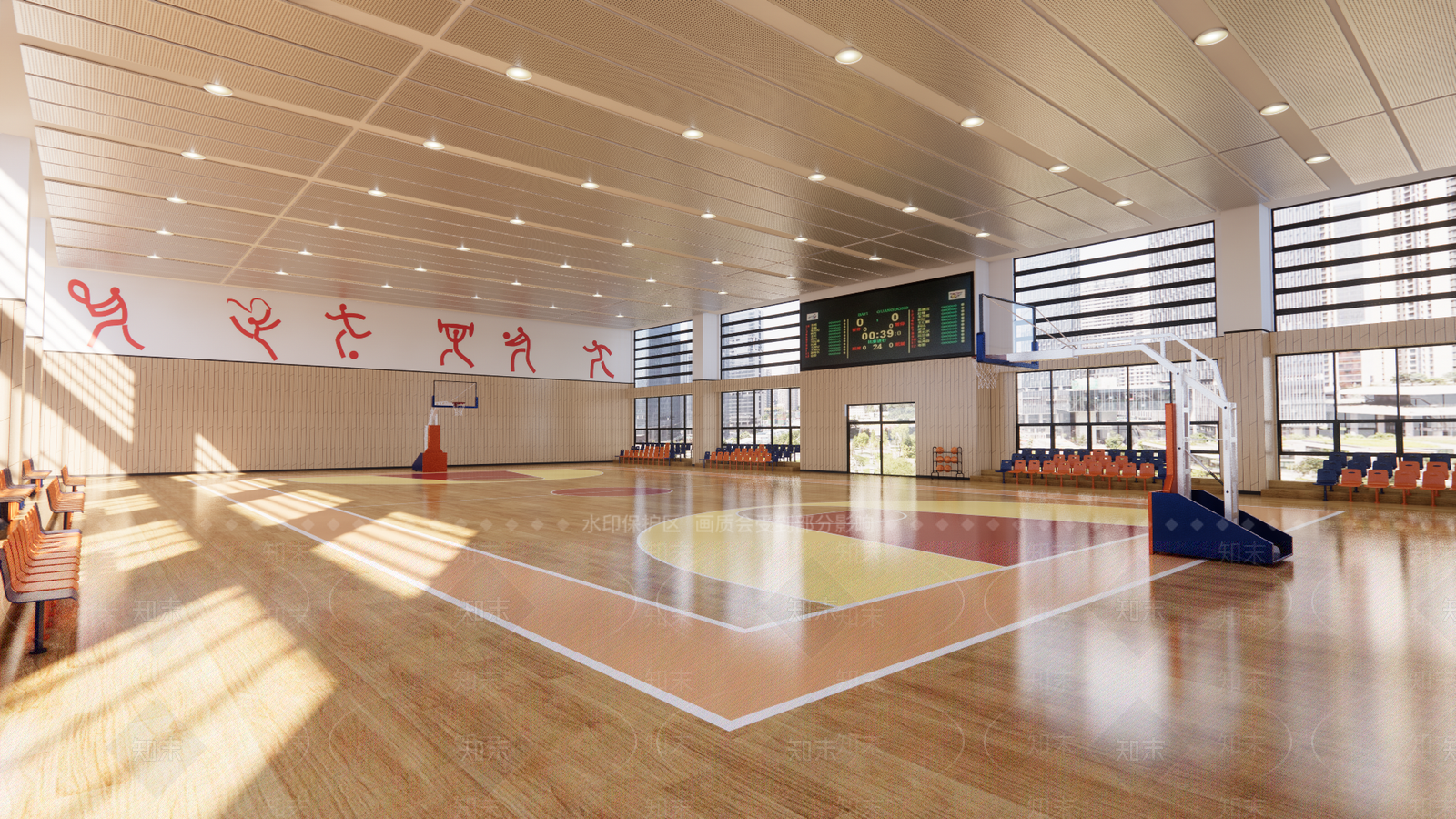 现代篮球馆SU模型下载【ID:1150574938】